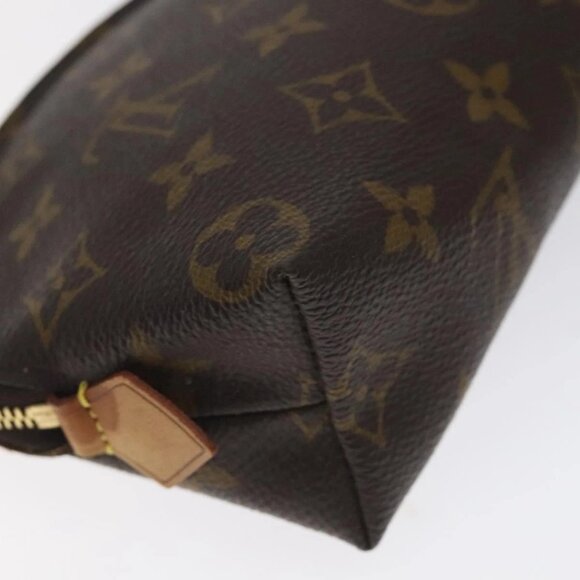 LOUIS VUITTON Monogram Pochette Cosmetic PM Cosmetic Pouch M47515 LV Auth 128595 - Picture 4 of 16